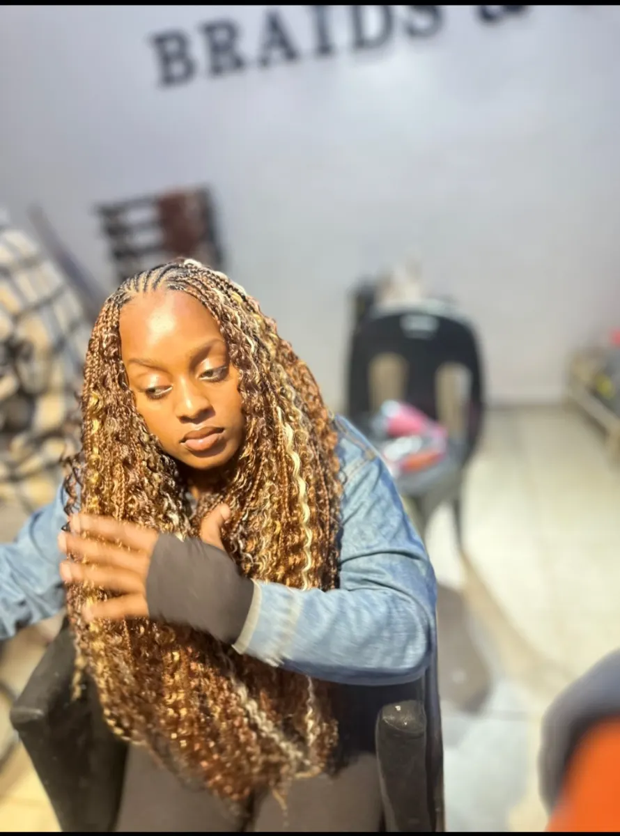 Flip over braids photo 3