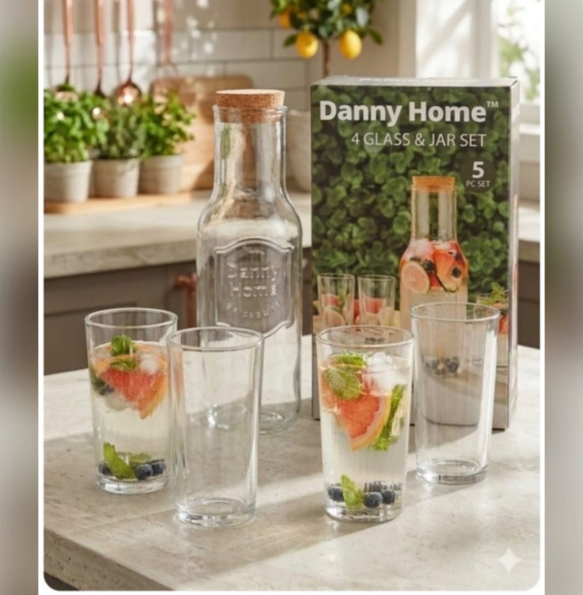 5 piece drinking set