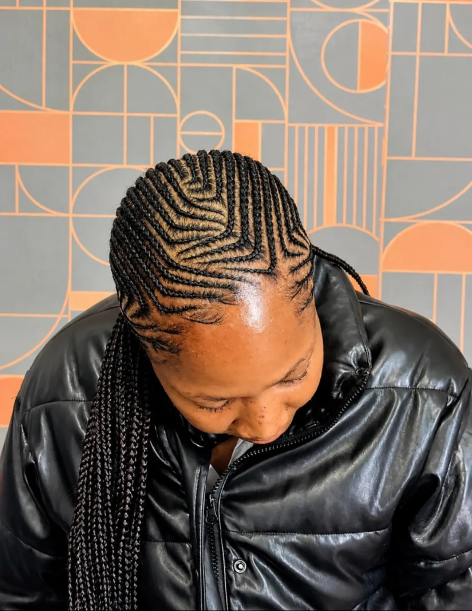Stylish cornrows