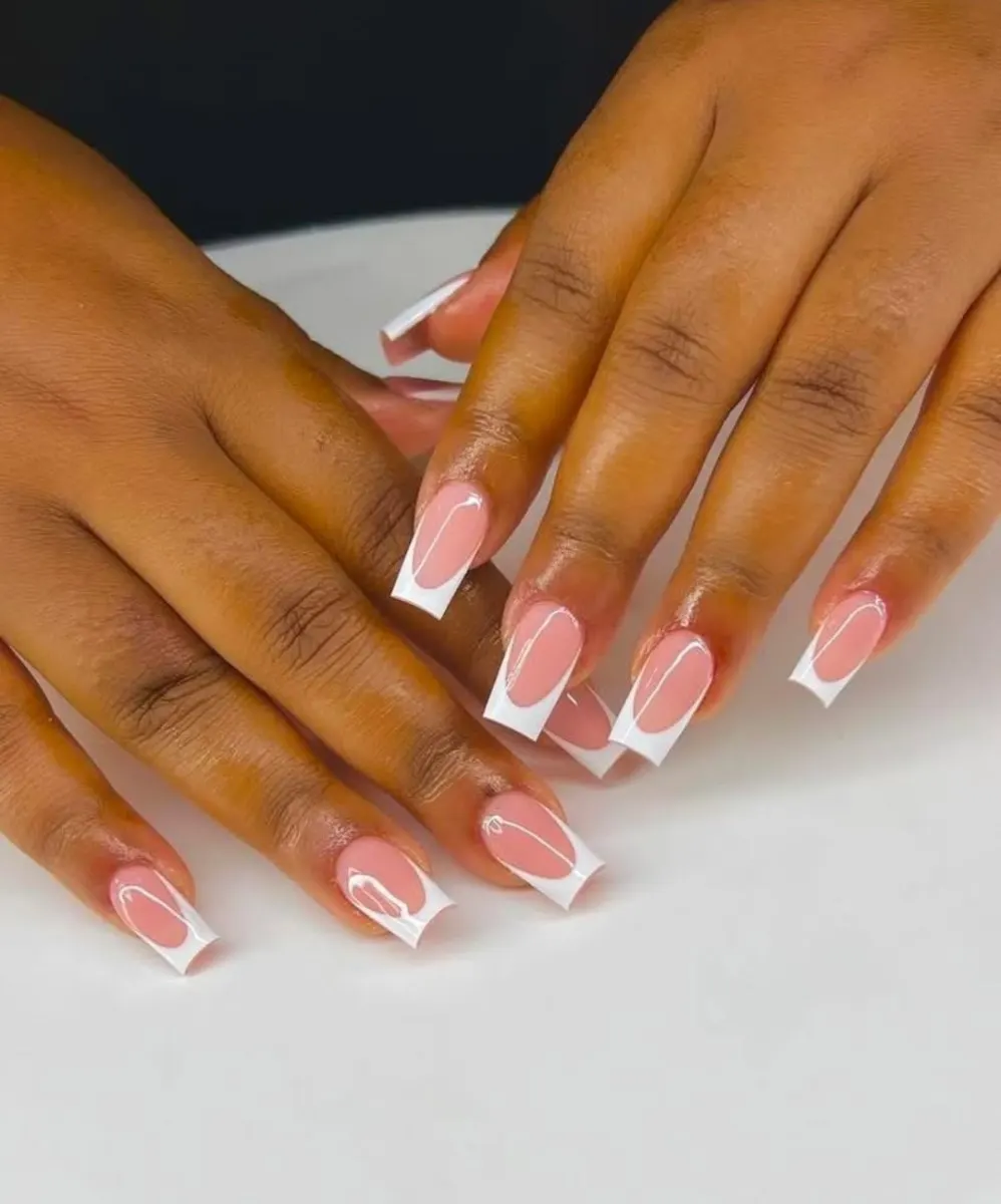 Reverse French nails