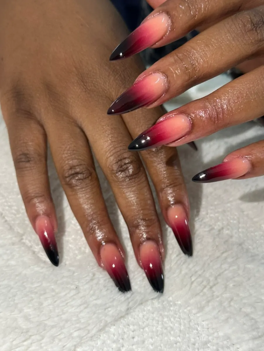 3 tone Ombre nails