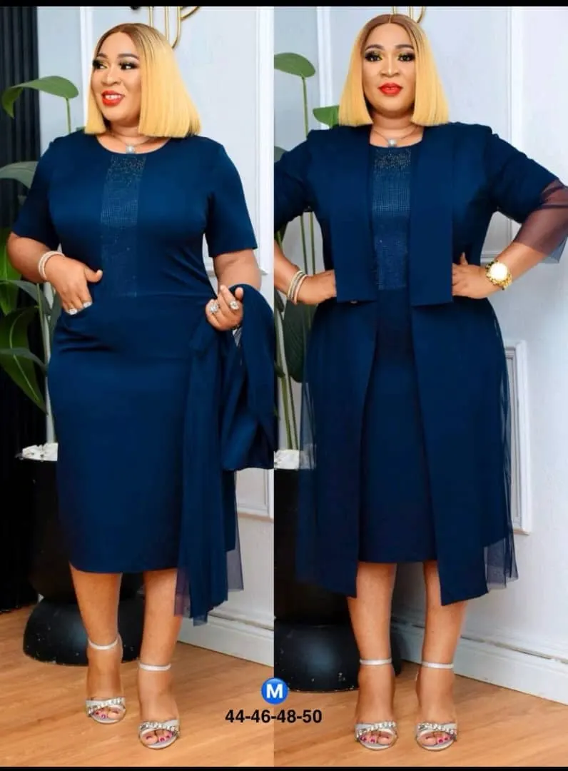 NAVY BLUE PENCIL DRESS